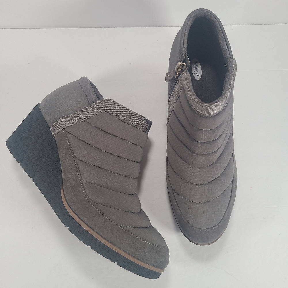 Dr. Scholl's Steel Gray Boulevard Wedge Ankle Booties Women’s Size 11M